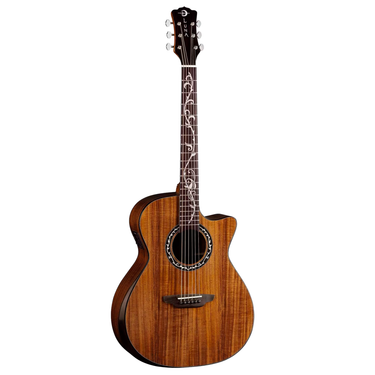 Luna Vineyard Koa Bevel Grand Auditorium Cutaway A/E